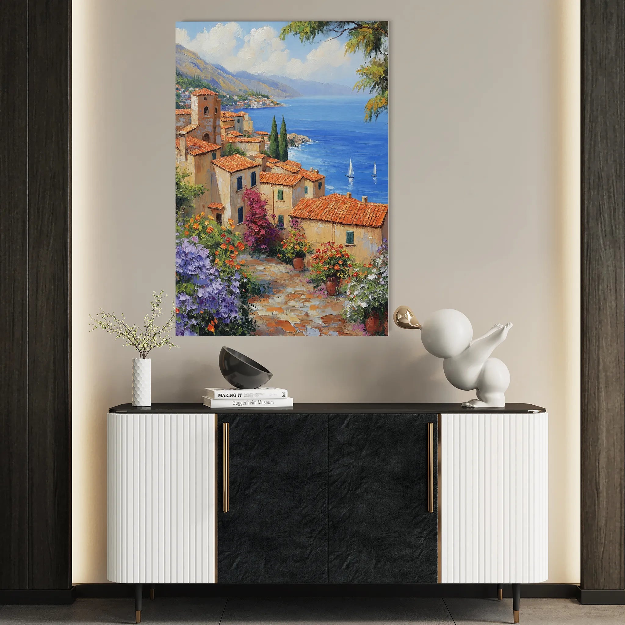 Landscape 343 Canvas Art 60 x 40 cm / Black
