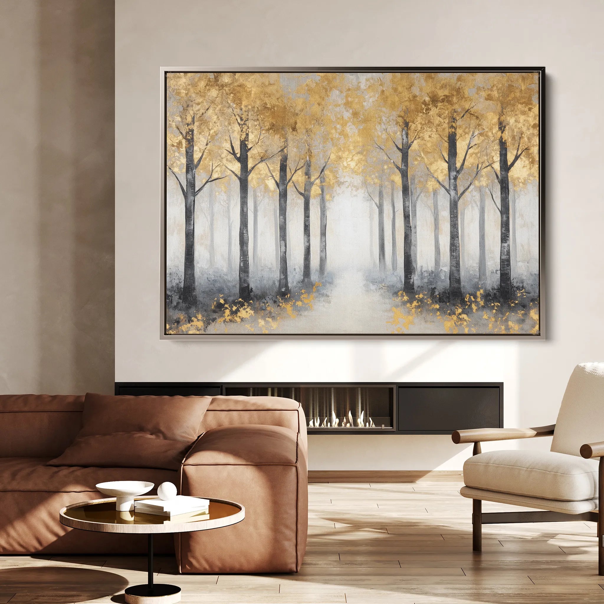 Landscape 344 Canvas Art 60 x 40 cm / Black