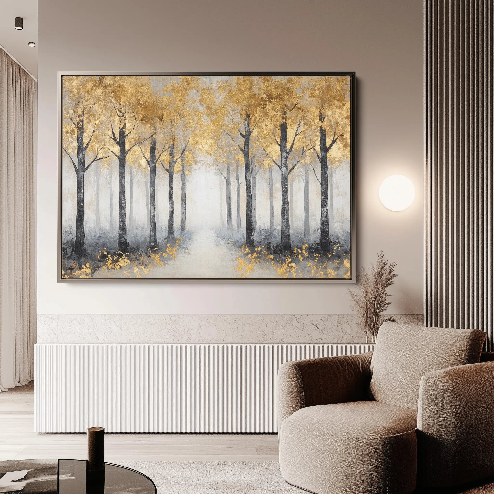 Landscape 344 Canvas Art 60 x 40 cm / Black