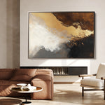 Abstract 345 Canvas Art 60 x 40 cm / Black