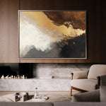 Abstract 345 Canvas Art 60 x 40 cm / Black