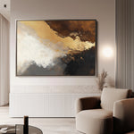 Abstract 345 Canvas Art 60 x 40 cm / Black