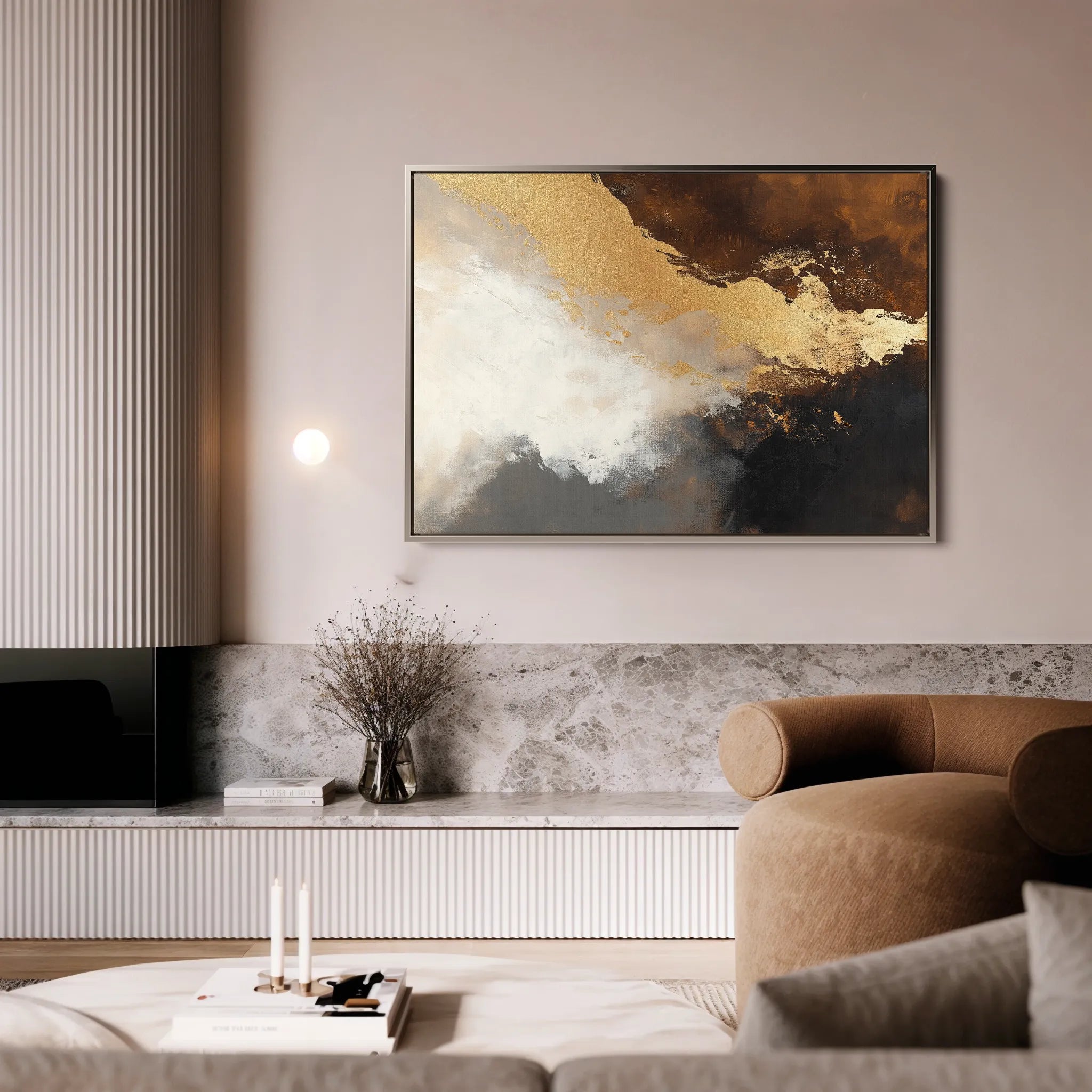 Abstract 345 Canvas Art 60 x 40 cm / Black