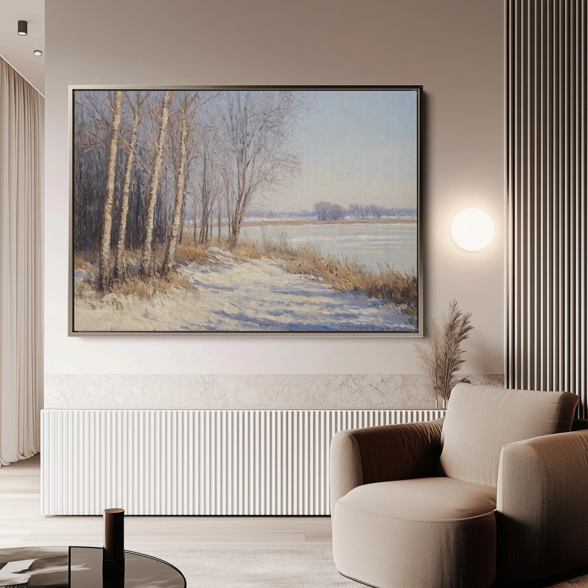 Landscape 345 Canvas Art 60 x 40 cm / Black