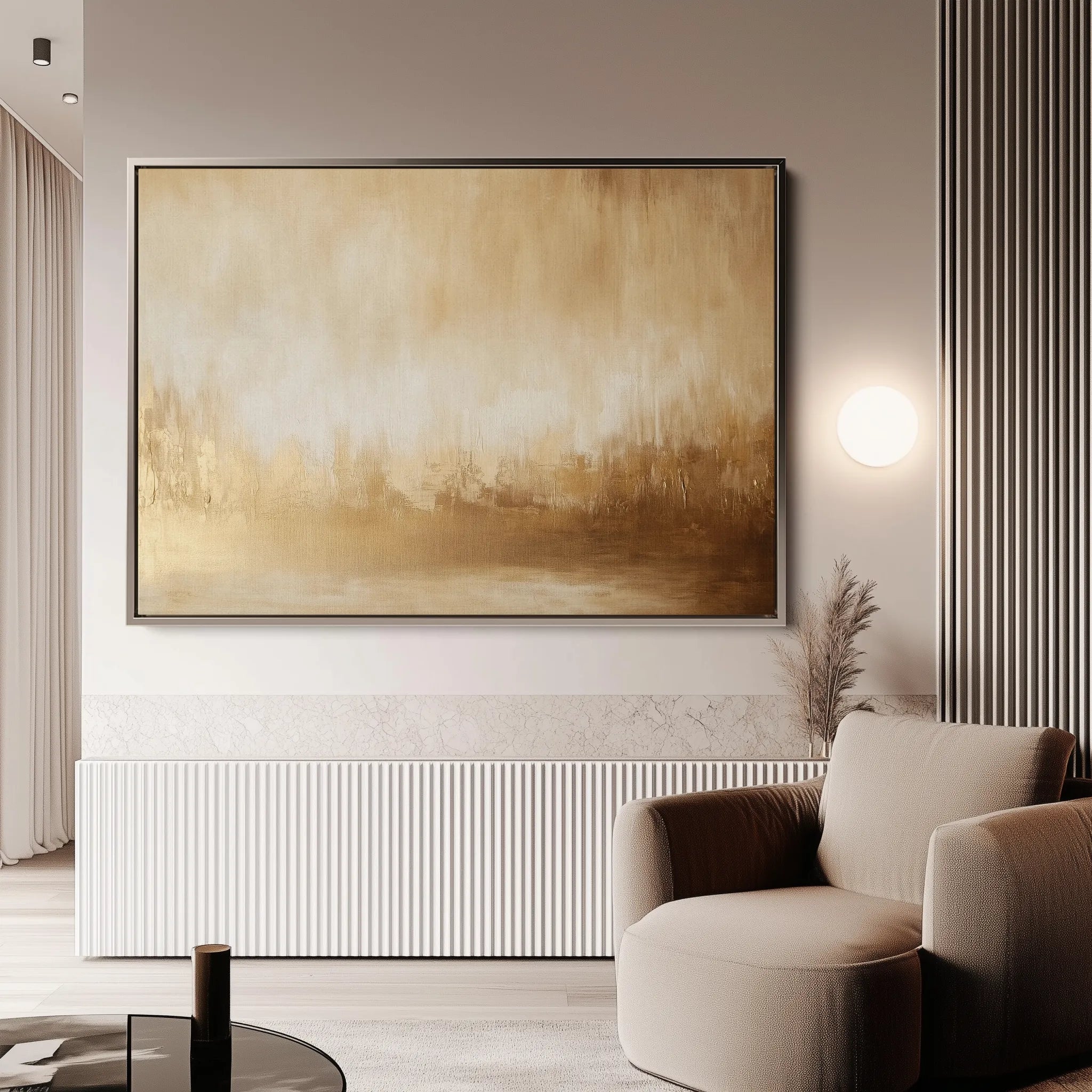 Abstract 346 Canvas Art 60 x 40 cm / Black