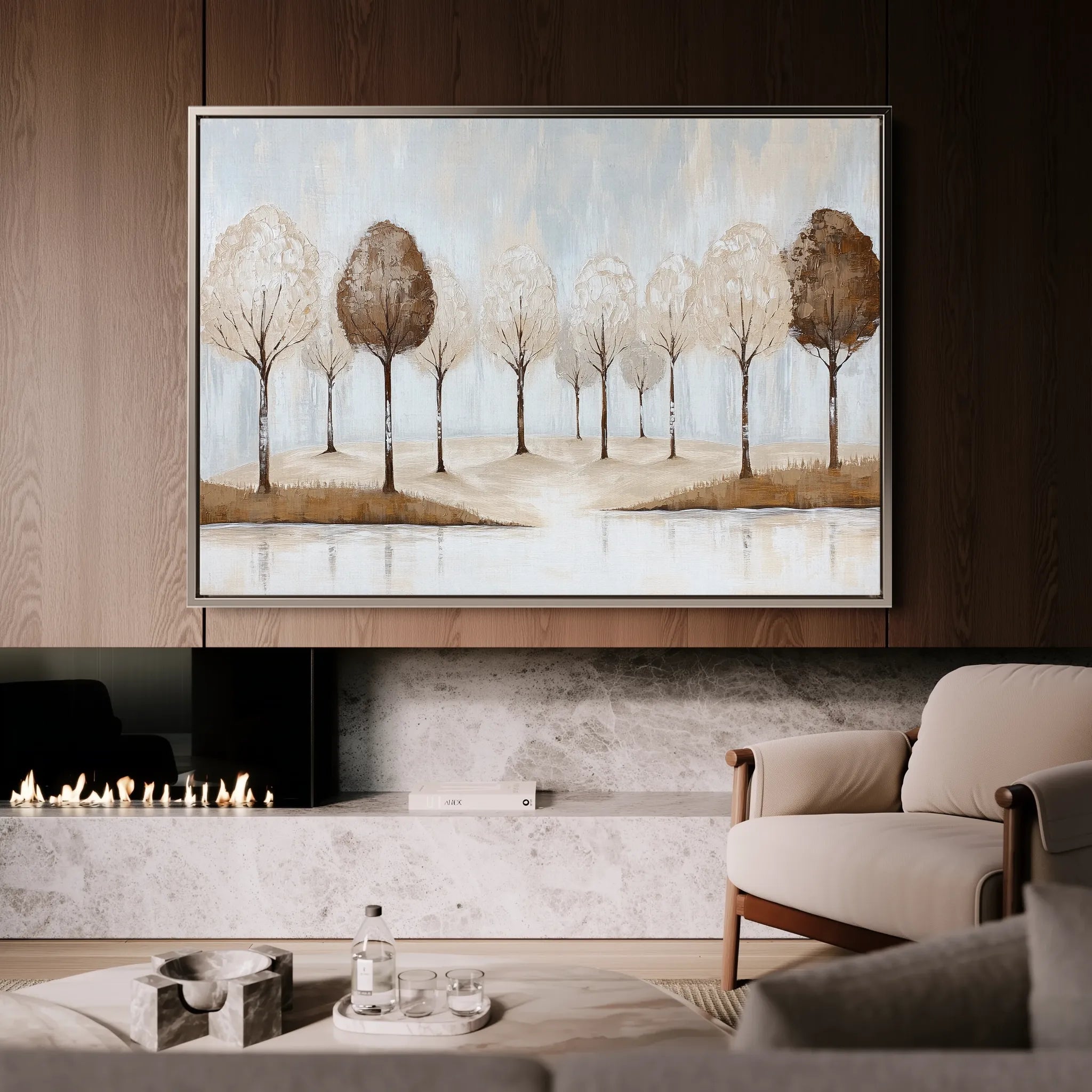 Landscape 346 Canvas Art 60 x 40 cm / Black