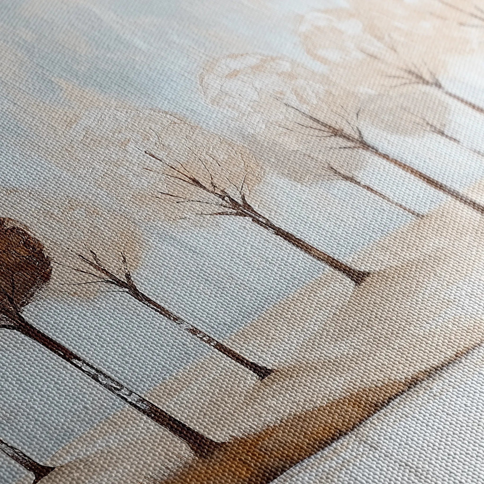 Landscape 346 Canvas Art 60 x 40 cm / Black