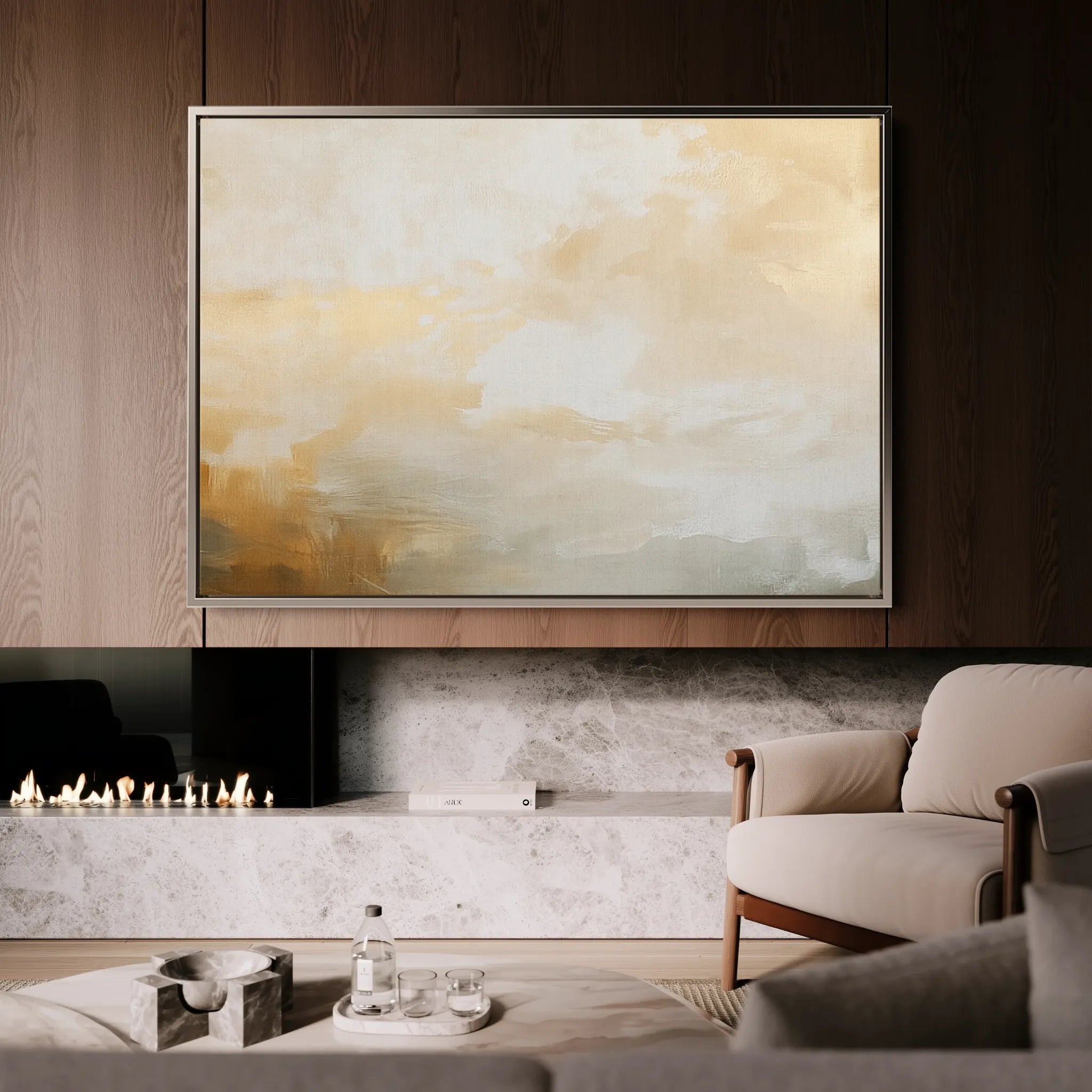 Abstract 347 Canvas Art 60 x 40 cm / Black