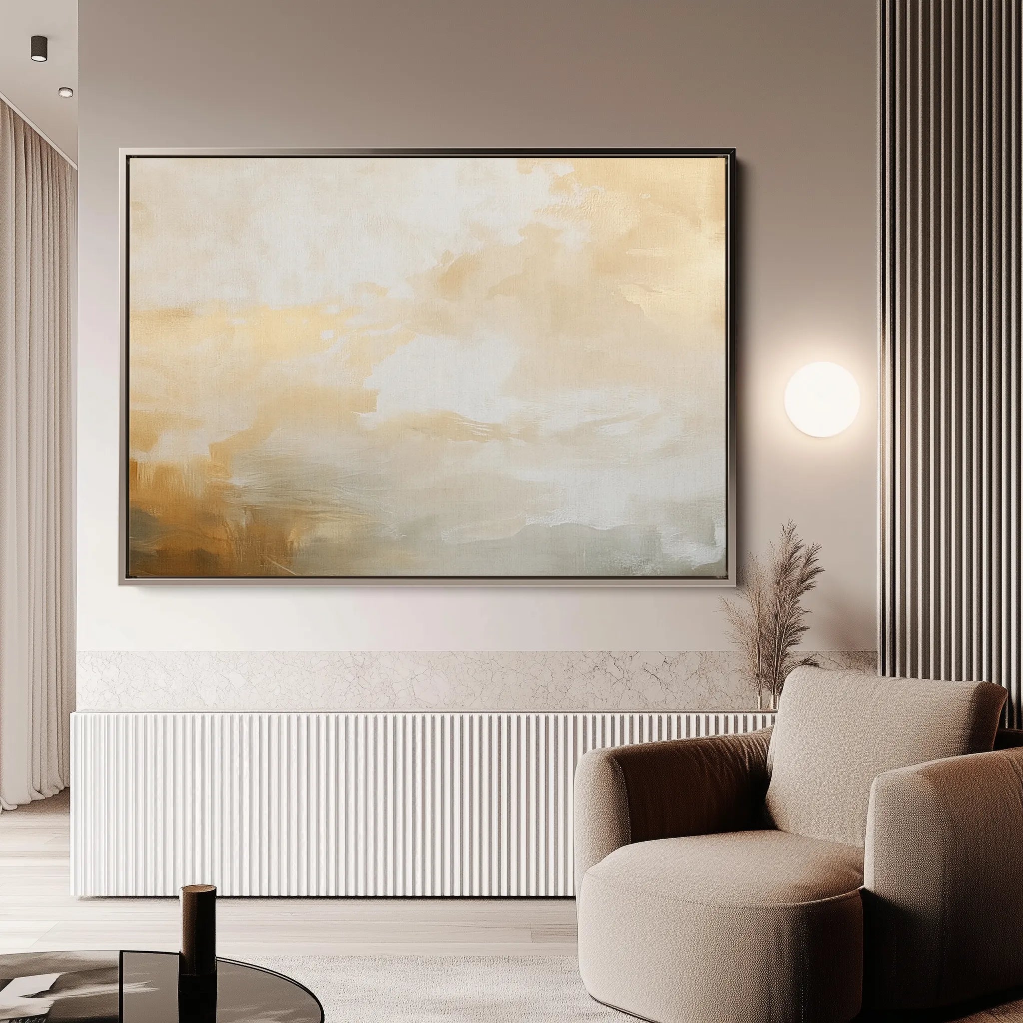 Abstract 347 Canvas Art 60 x 40 cm / Black