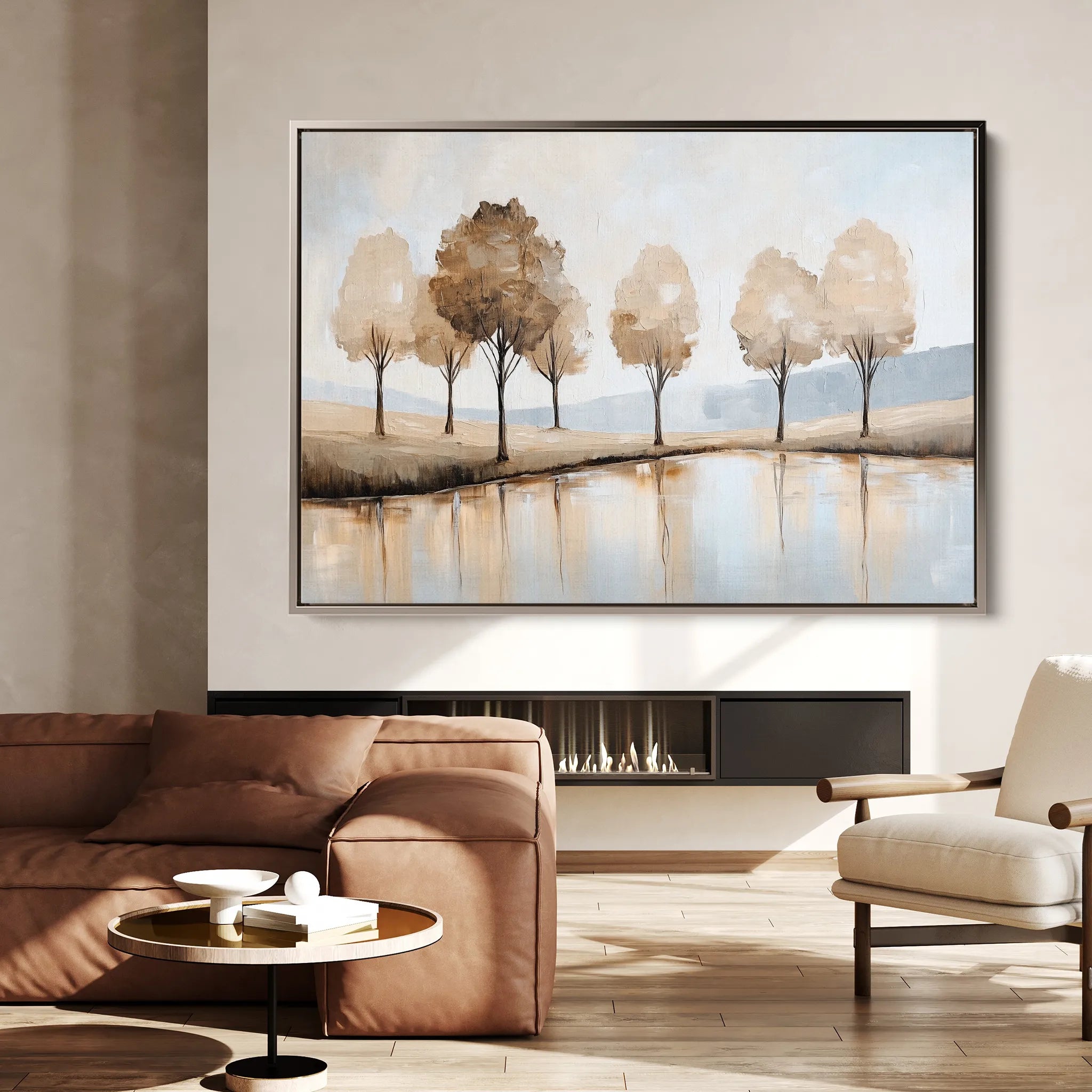 Landscape 347 Canvas Art 60 x 40 cm / Black