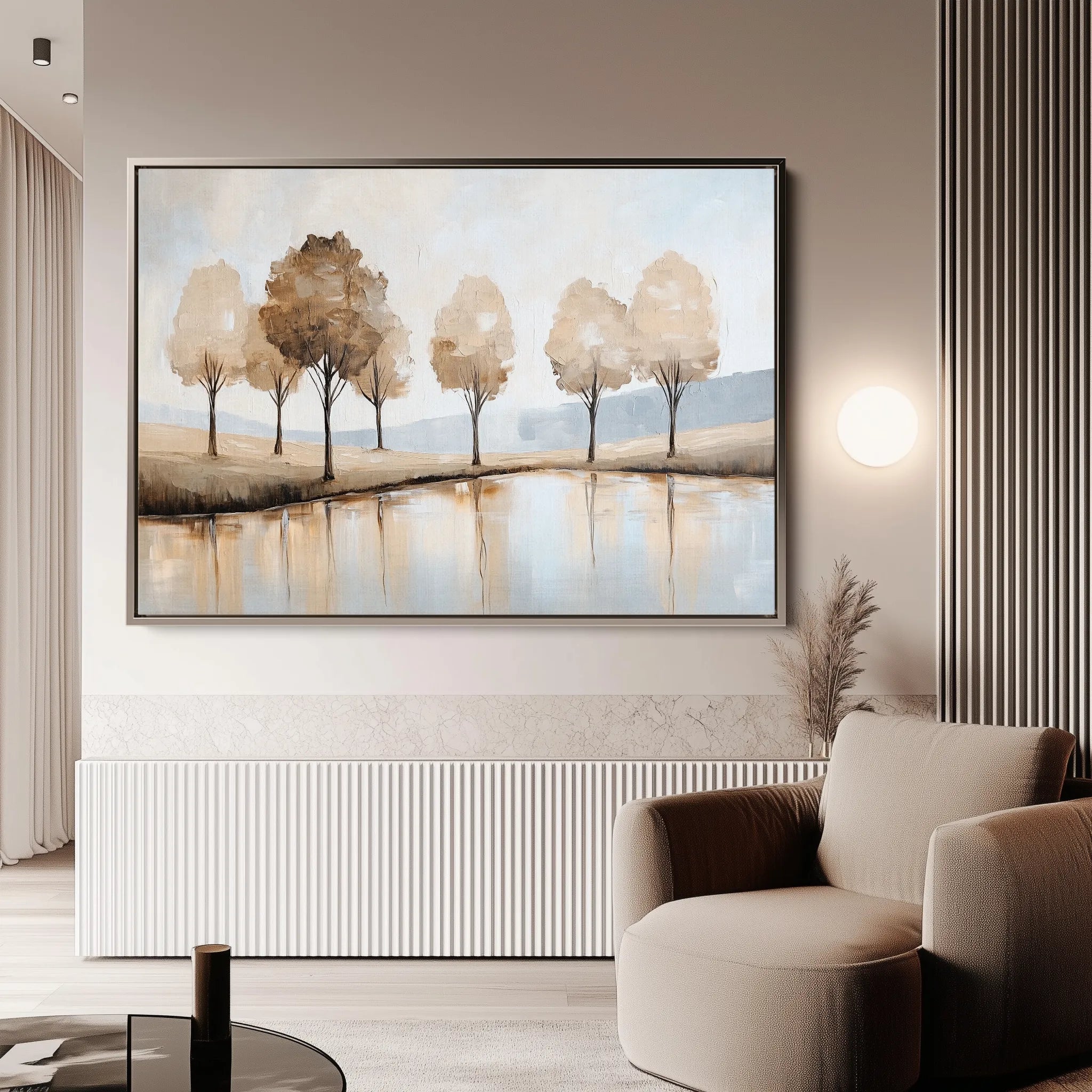 Landscape 347 Canvas Art 60 x 40 cm / Black