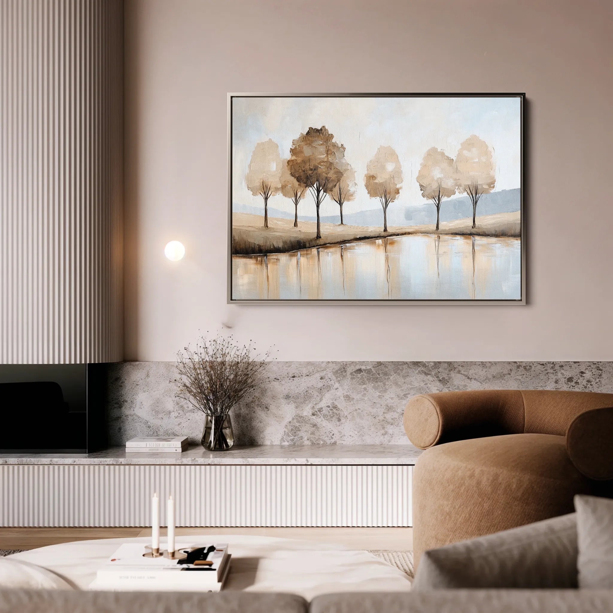 Landscape 347 Canvas Art 60 x 40 cm / Black