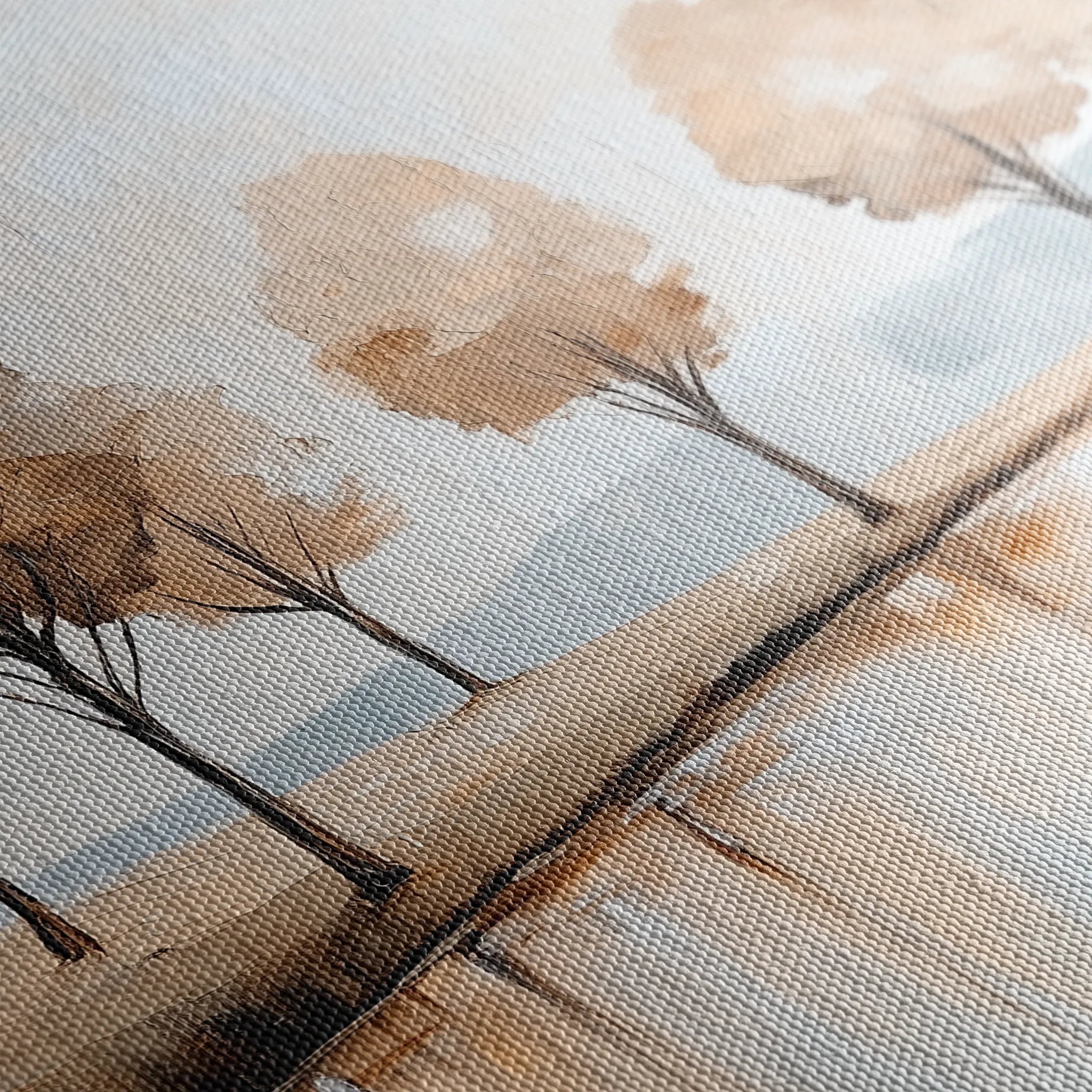 Landscape 347 Canvas Art 60 x 40 cm / Black