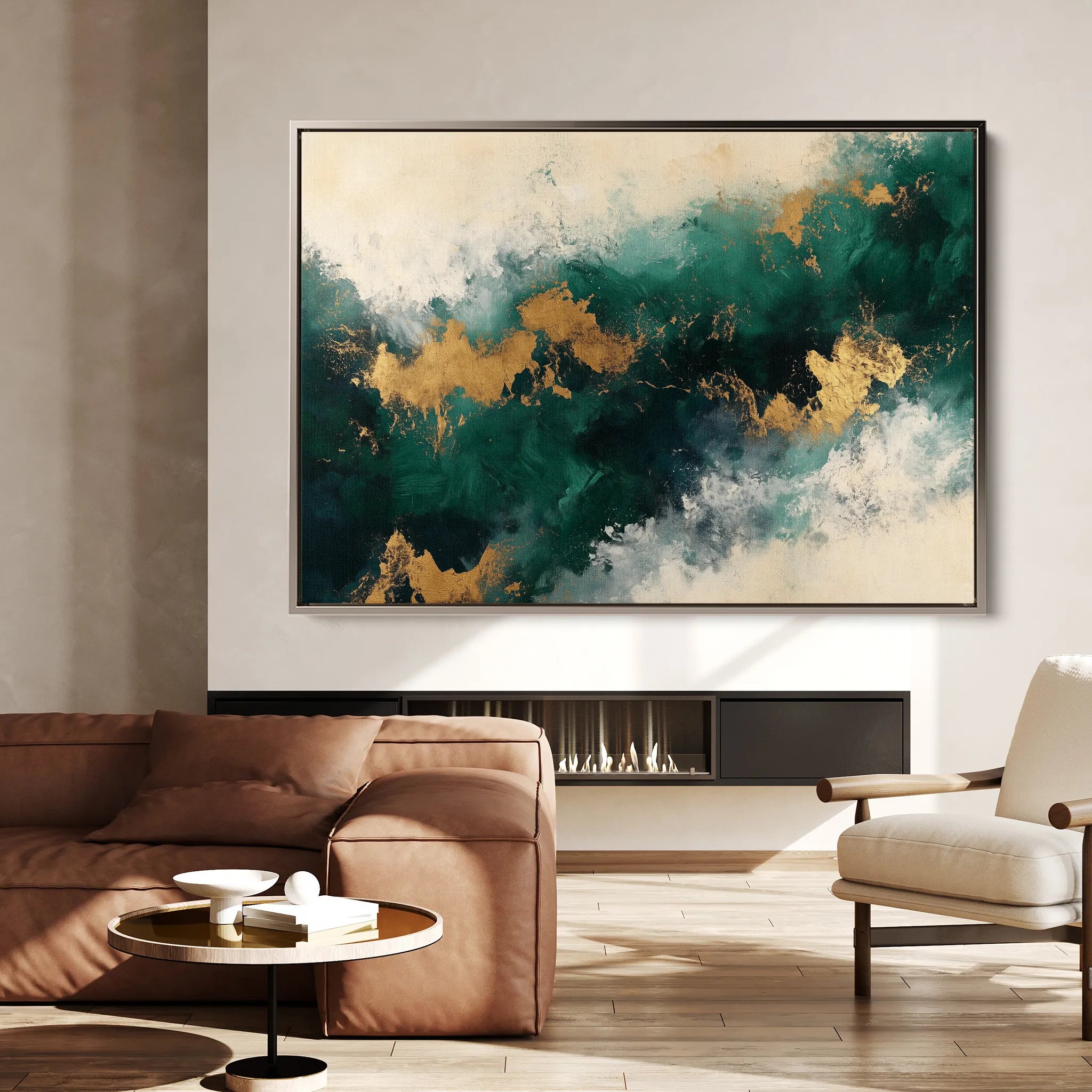 Abstract 348 Canvas Art 60 x 40 cm / Black