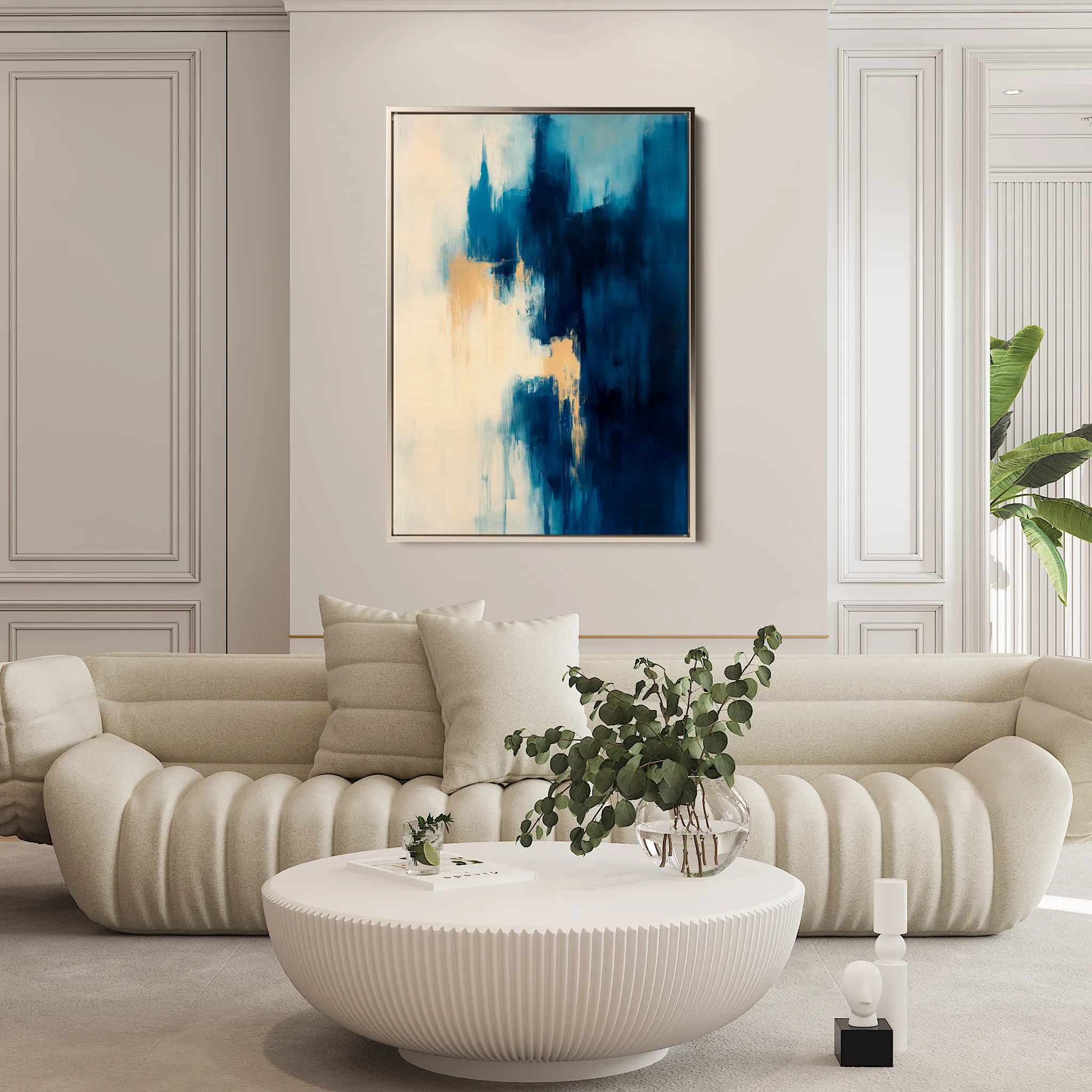 Abstract 349 Canvas Art 60 x 40 cm / Black