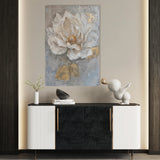 Floral 350 Canvas Art 60 x 40 cm / Black