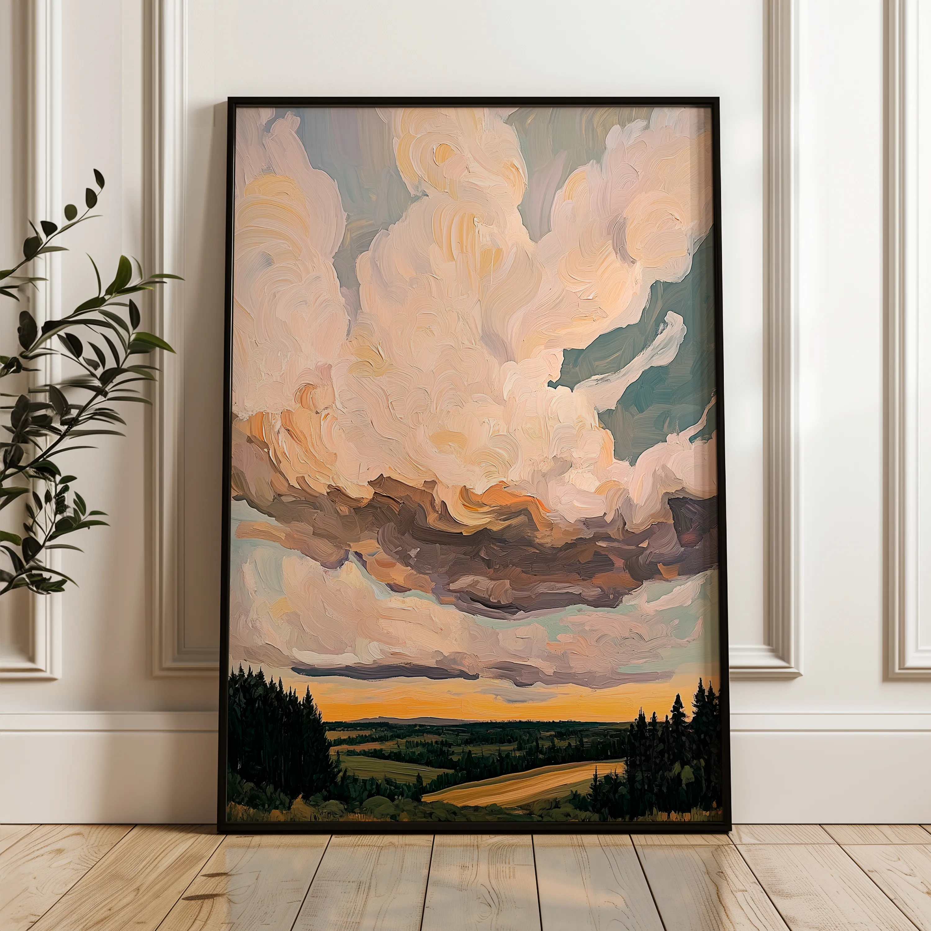 Landscape 350 Canvas Art 60 x 40 cm / Black