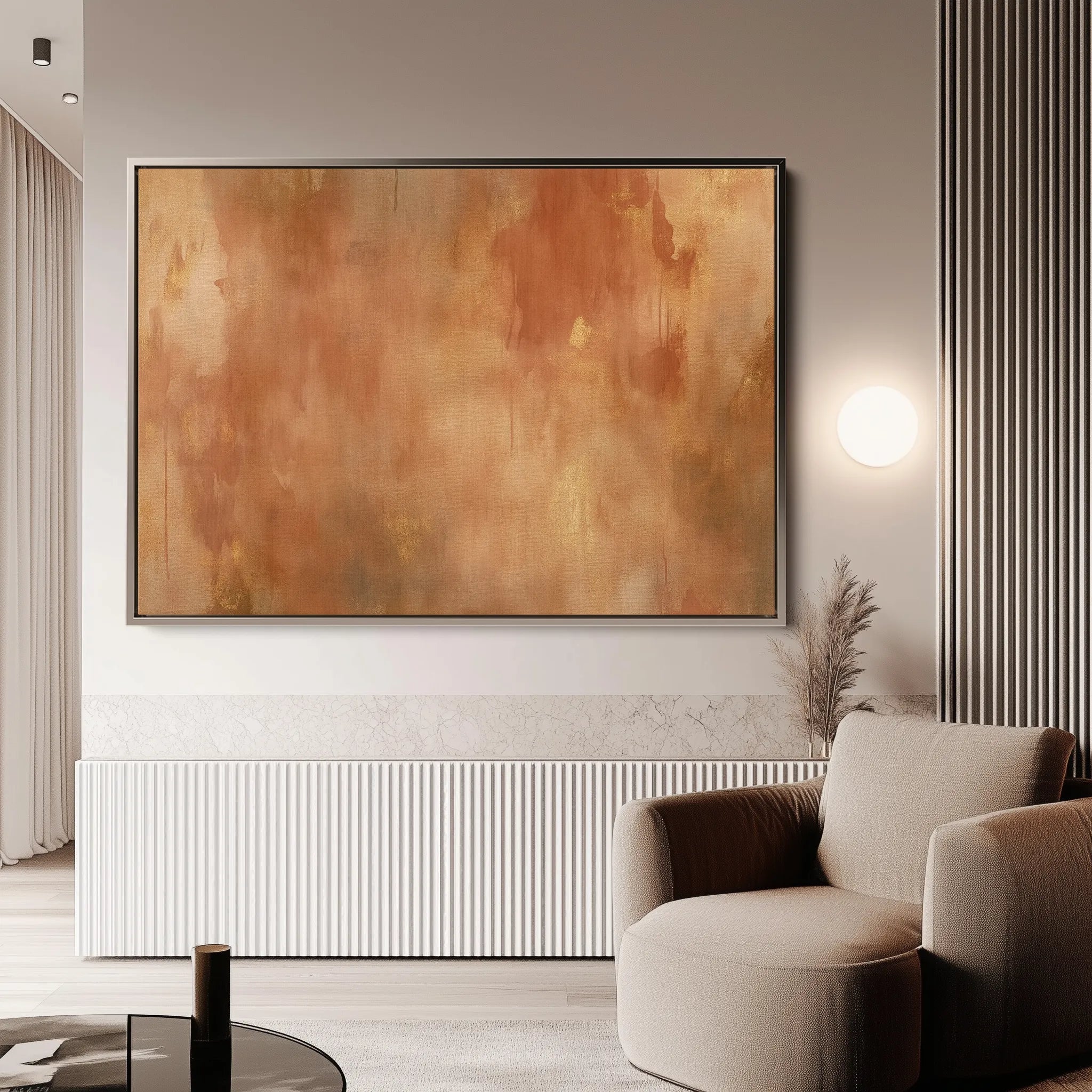 Abstract 351 Canvas Art 60 x 40 cm / Black