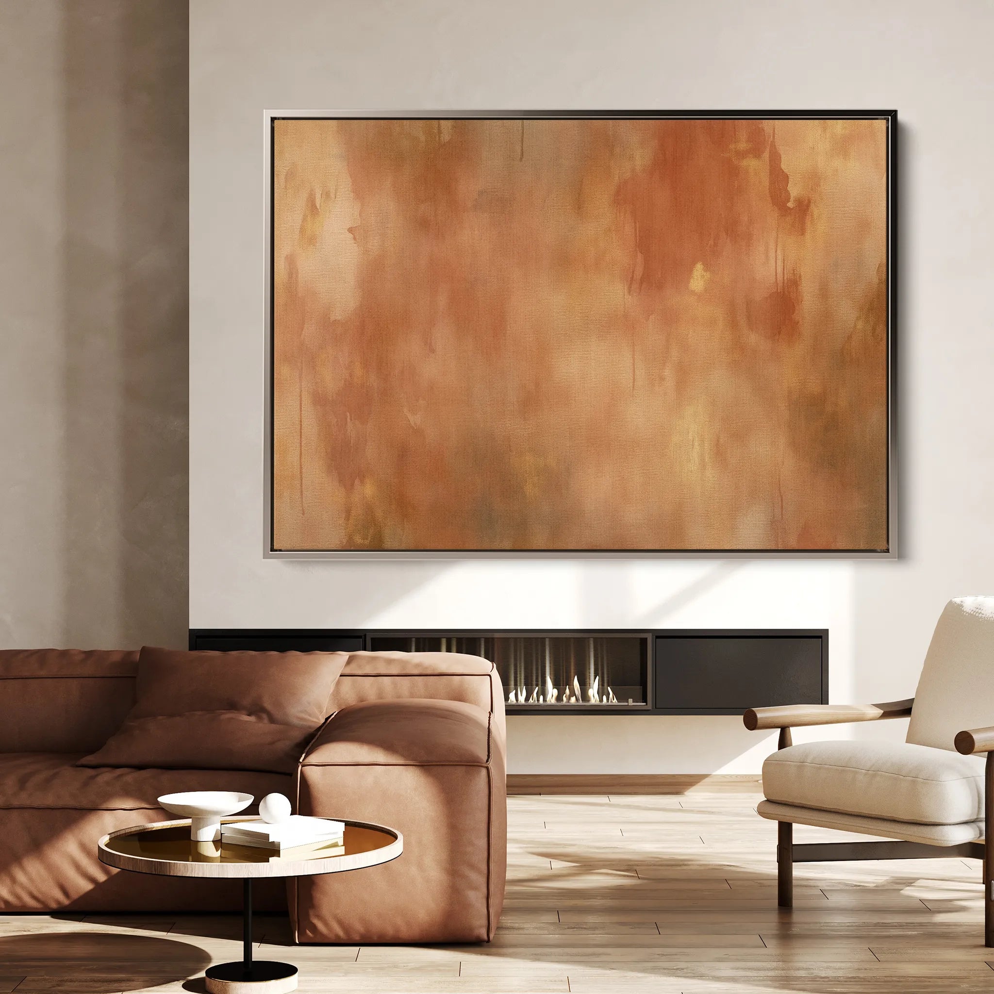Abstract 351 Canvas Art 60 x 40 cm / Black