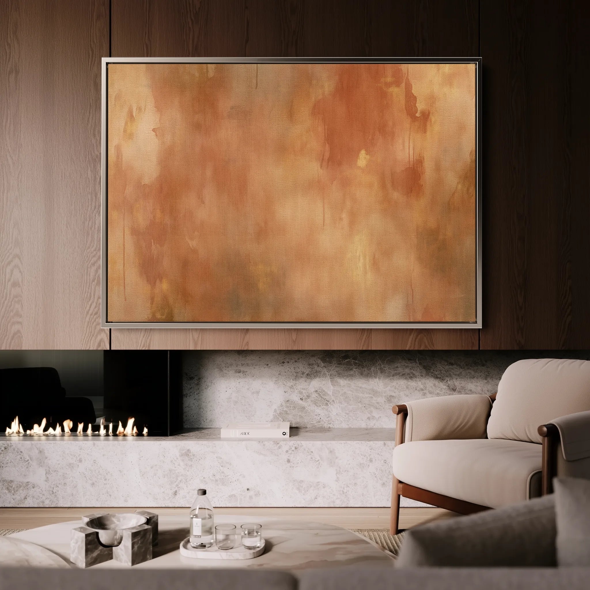 Abstract 351 Canvas Art 60 x 40 cm / Black