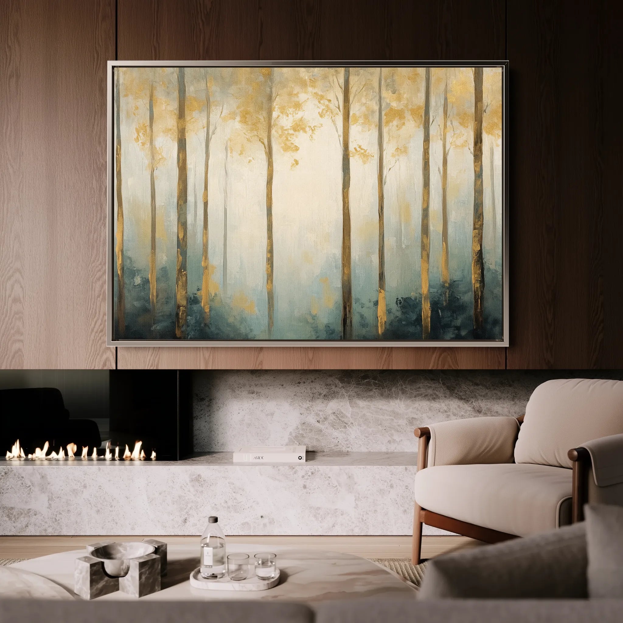 Landscape 351 Canvas Art 60 x 40 cm / Black