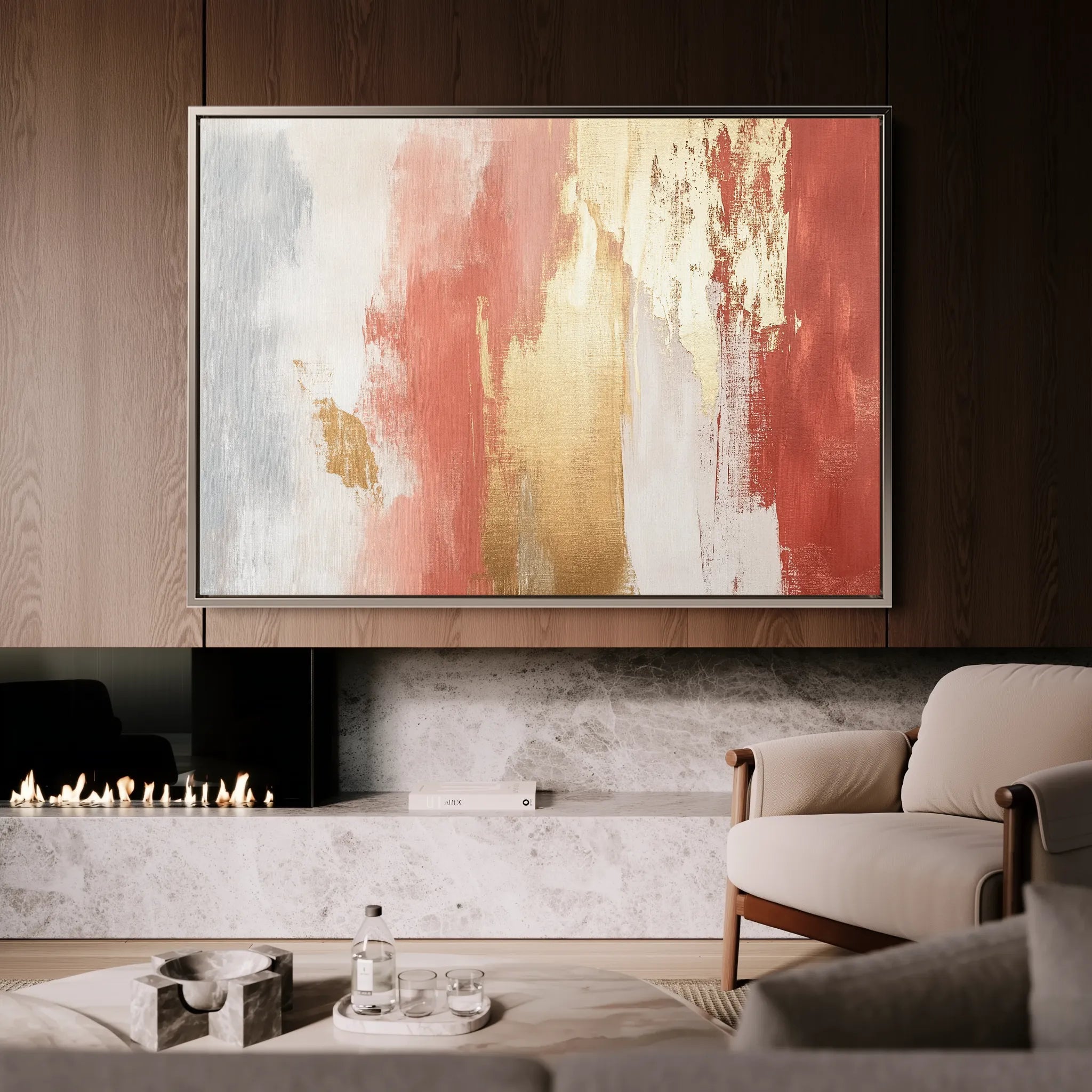 Abstract 352 Canvas Art 60 x 40 cm / Black