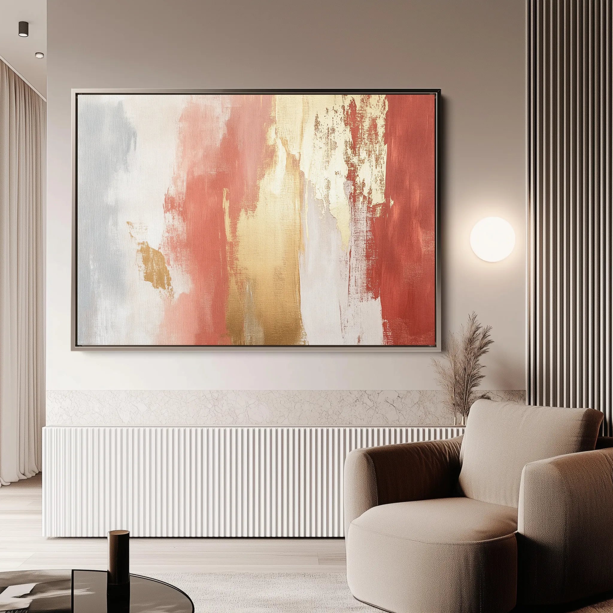 Abstract 352 Canvas Art 60 x 40 cm / Black