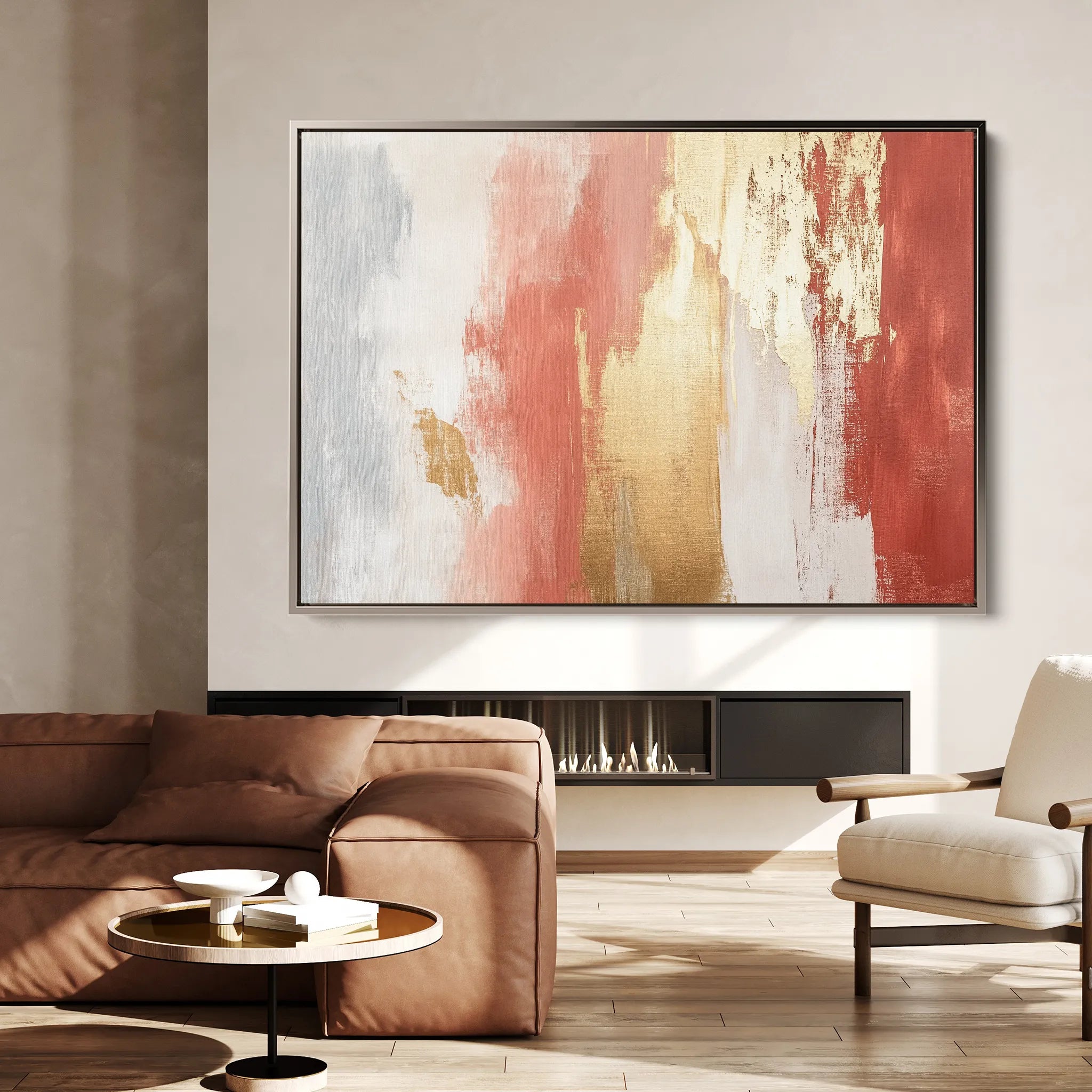 Abstract 352 Canvas Art 60 x 40 cm / Black