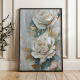 Floral 352 Canvas Art 60 x 40 cm / Black
