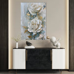 Floral 352 Canvas Art 60 x 40 cm / Black