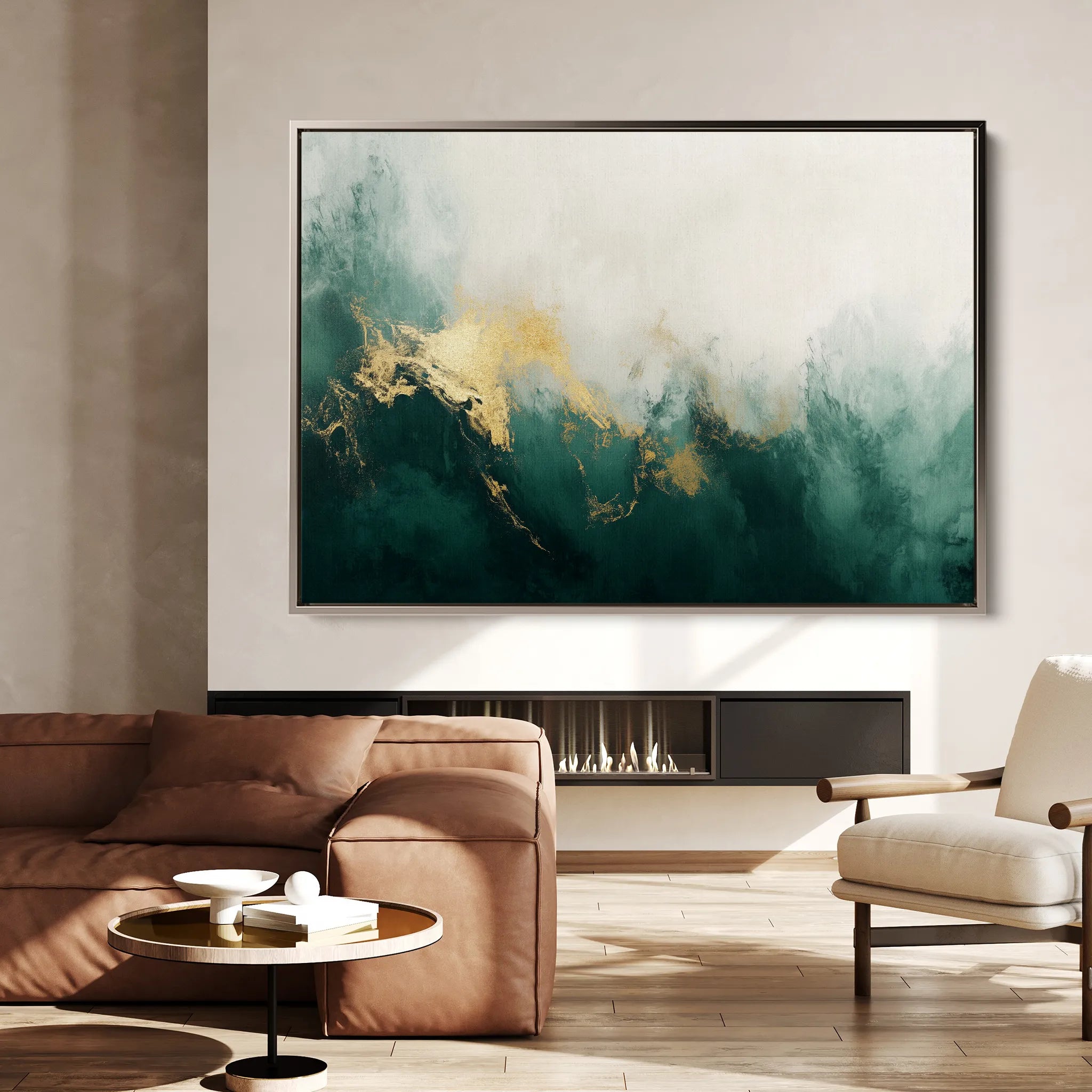 Abstract 353 Canvas Art 60 x 40 cm / Black