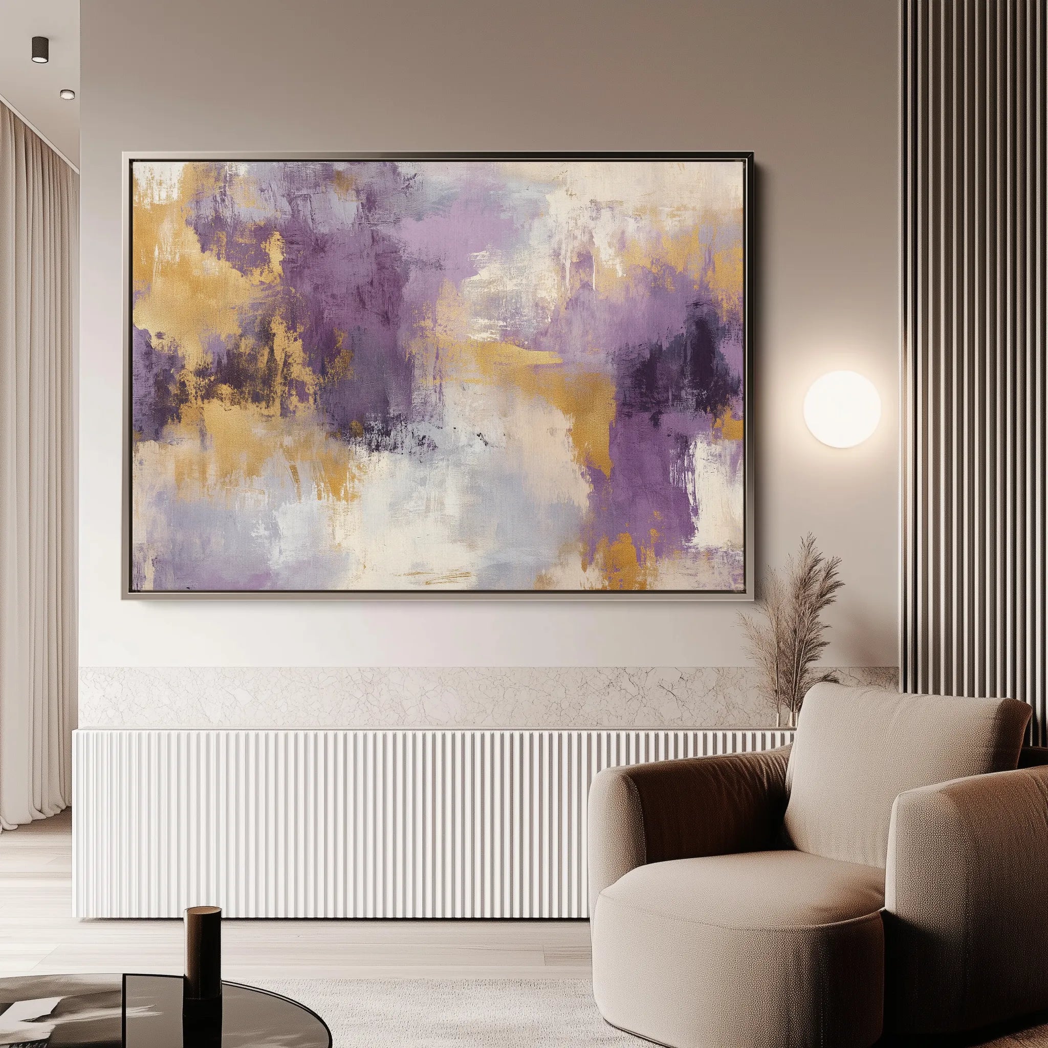 Abstract 355 Canvas Art 60 x 40 cm / Black