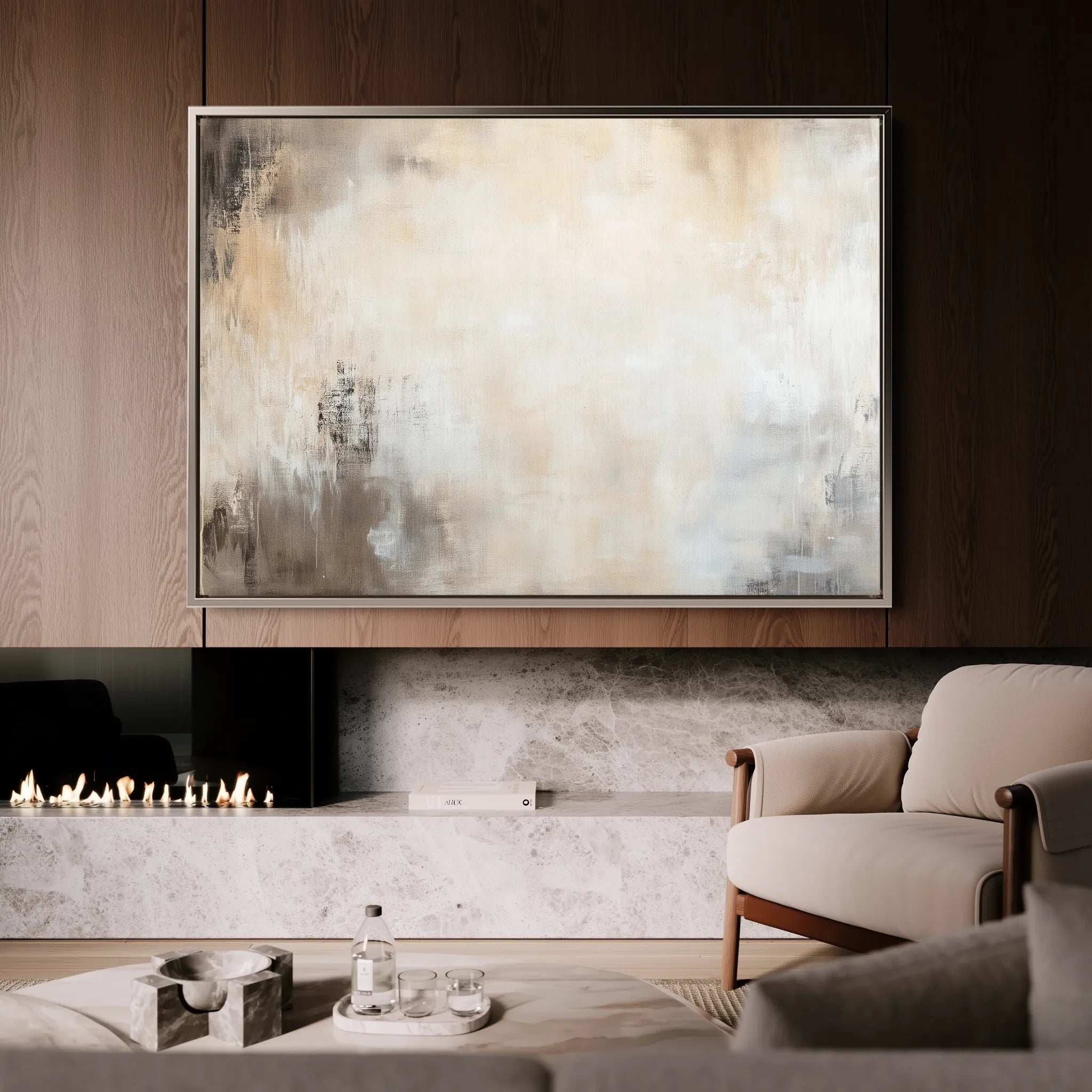 Abstract 356 Canvas Art 60 x 40 cm / Black