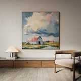 Landscape 356 Canvas Art 60 x 60 cm / Black