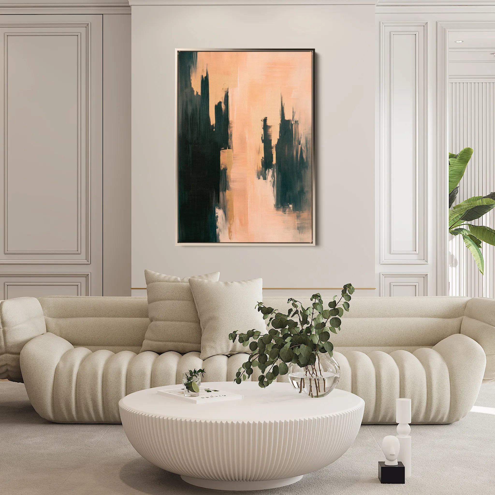 Abstract 363 Canvas Art 60 x 40 cm / Black