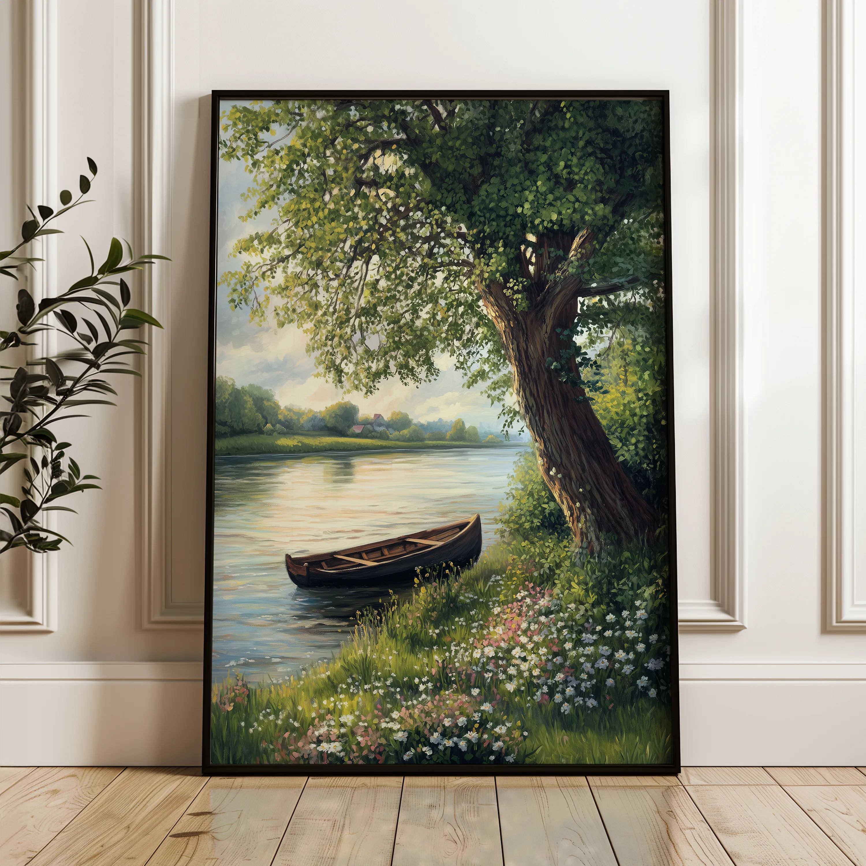 Landscape 363 Canvas Art 60 x 40 cm / Black