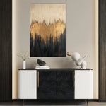 Abstract 366 Canvas Art 60 x 40 cm / Black