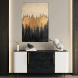 Abstract 366 Canvas Art 60 x 40 cm / Black