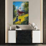 Landscape 366 Canvas Art 60 x 40 cm / Black