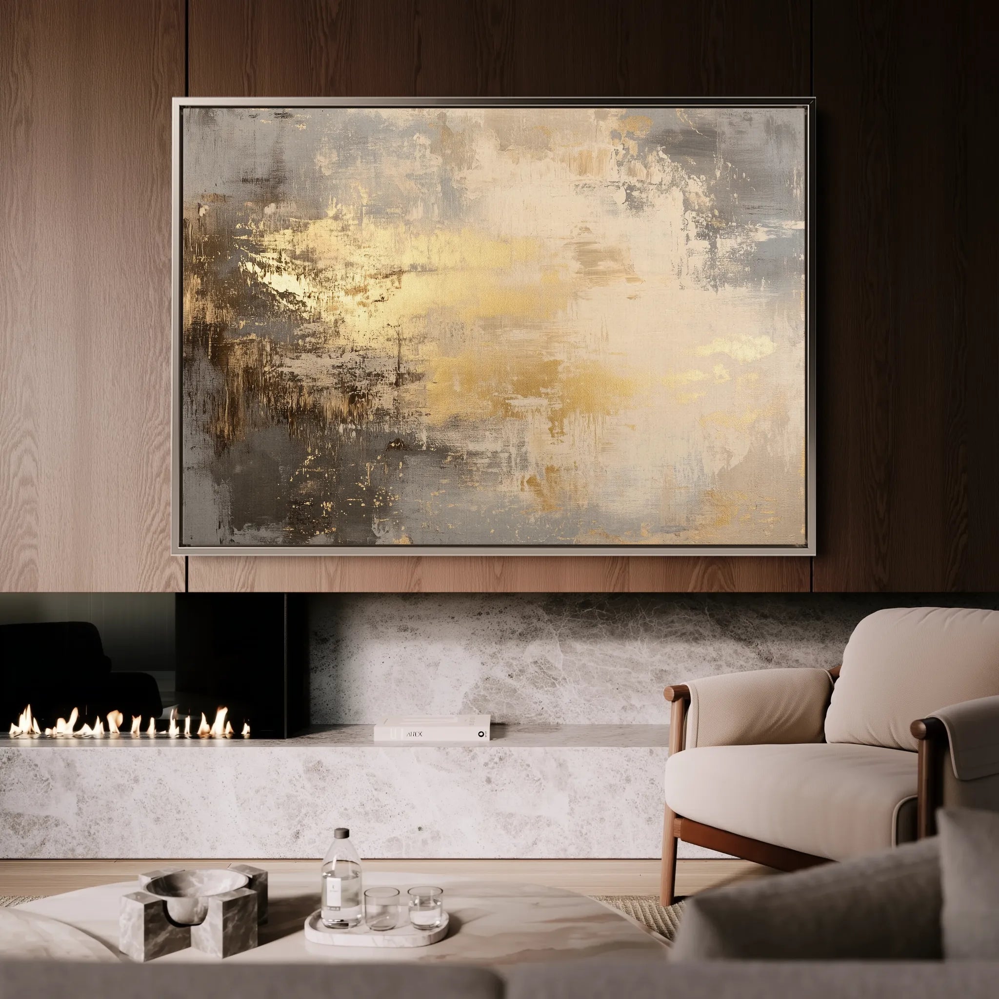 Abstract 368 Canvas Art 60 x 40 cm / Black