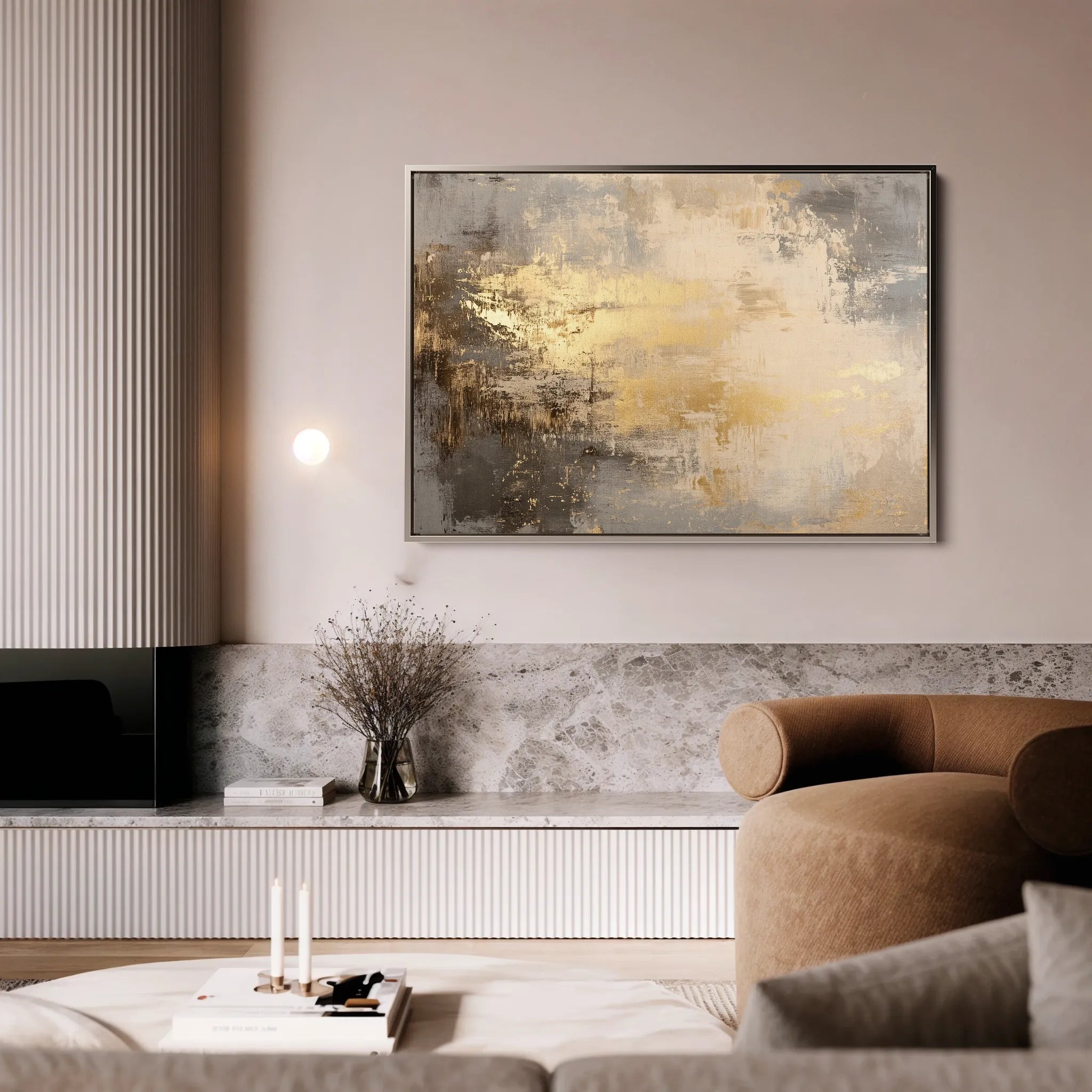Abstract 368 Canvas Art 60 x 40 cm / Black