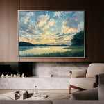 Landscape 369 Canvas Art 60 x 40 cm / Black