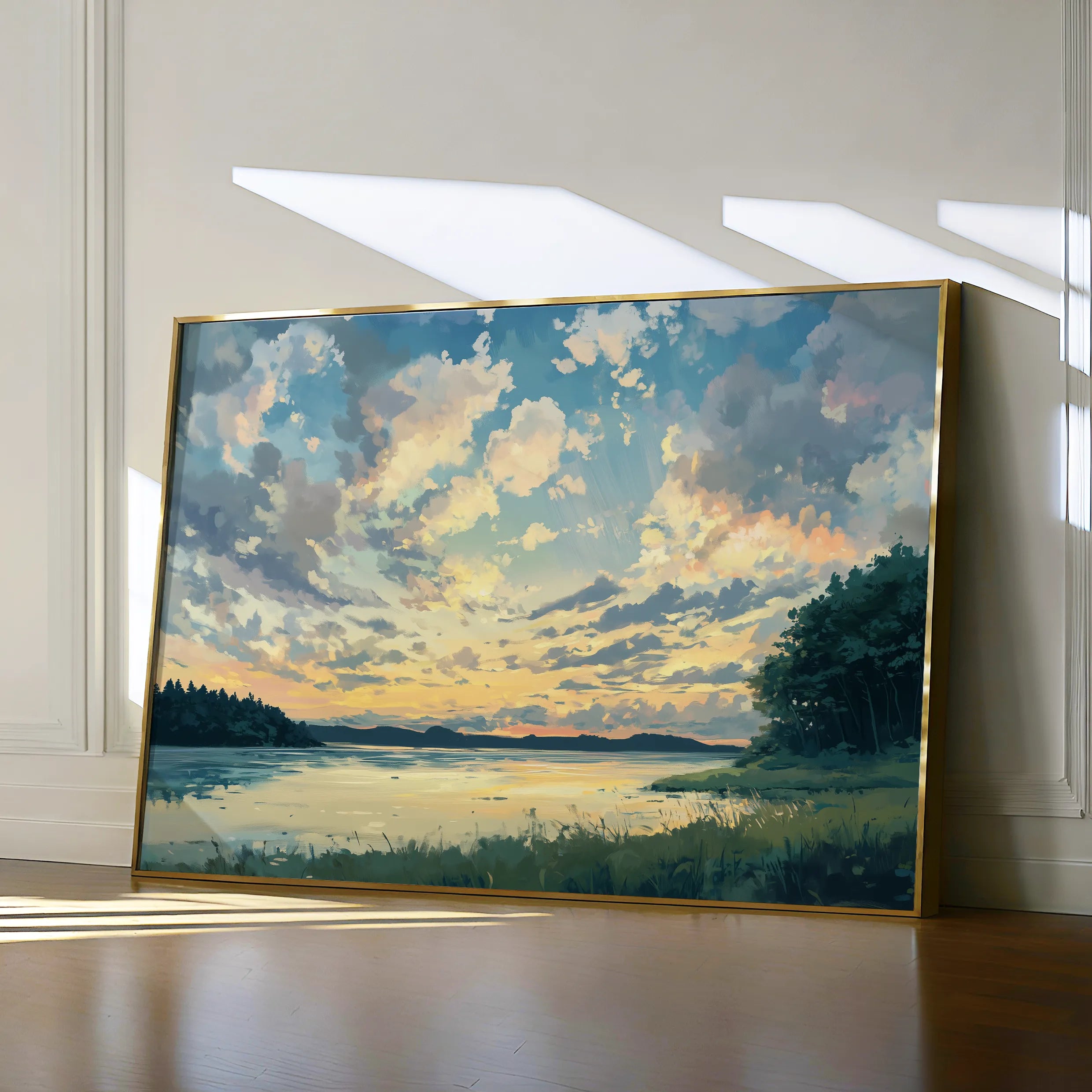 Landscape 369 Canvas Art 60 x 40 cm / Black