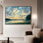 Landscape 369 Canvas Art 60 x 40 cm / Black