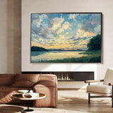 Landscape 369 Canvas Art 60 x 40 cm / Black