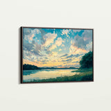 Landscape 369 Canvas Art 60 x 40 cm / Black