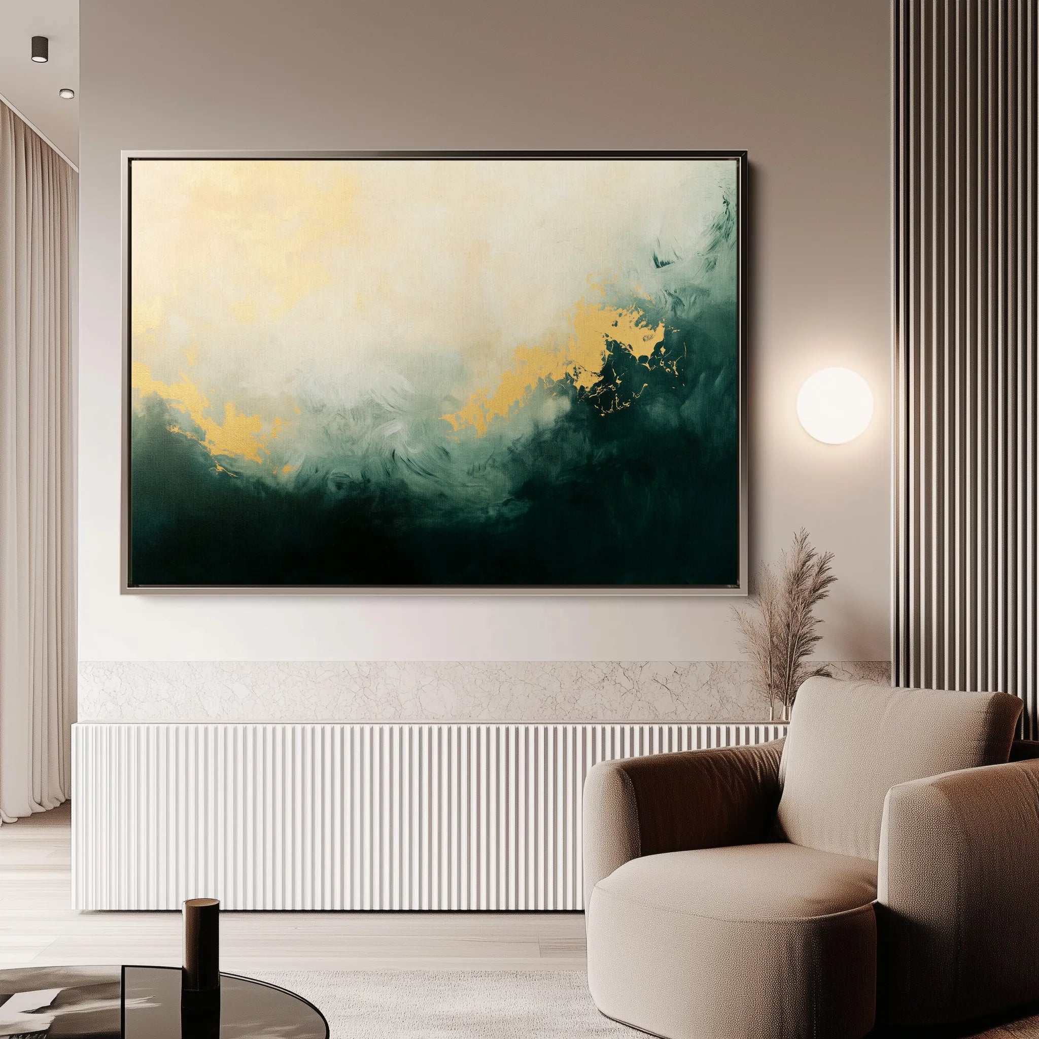 Abstract 370 Canvas Art 60 x 40 cm / Black