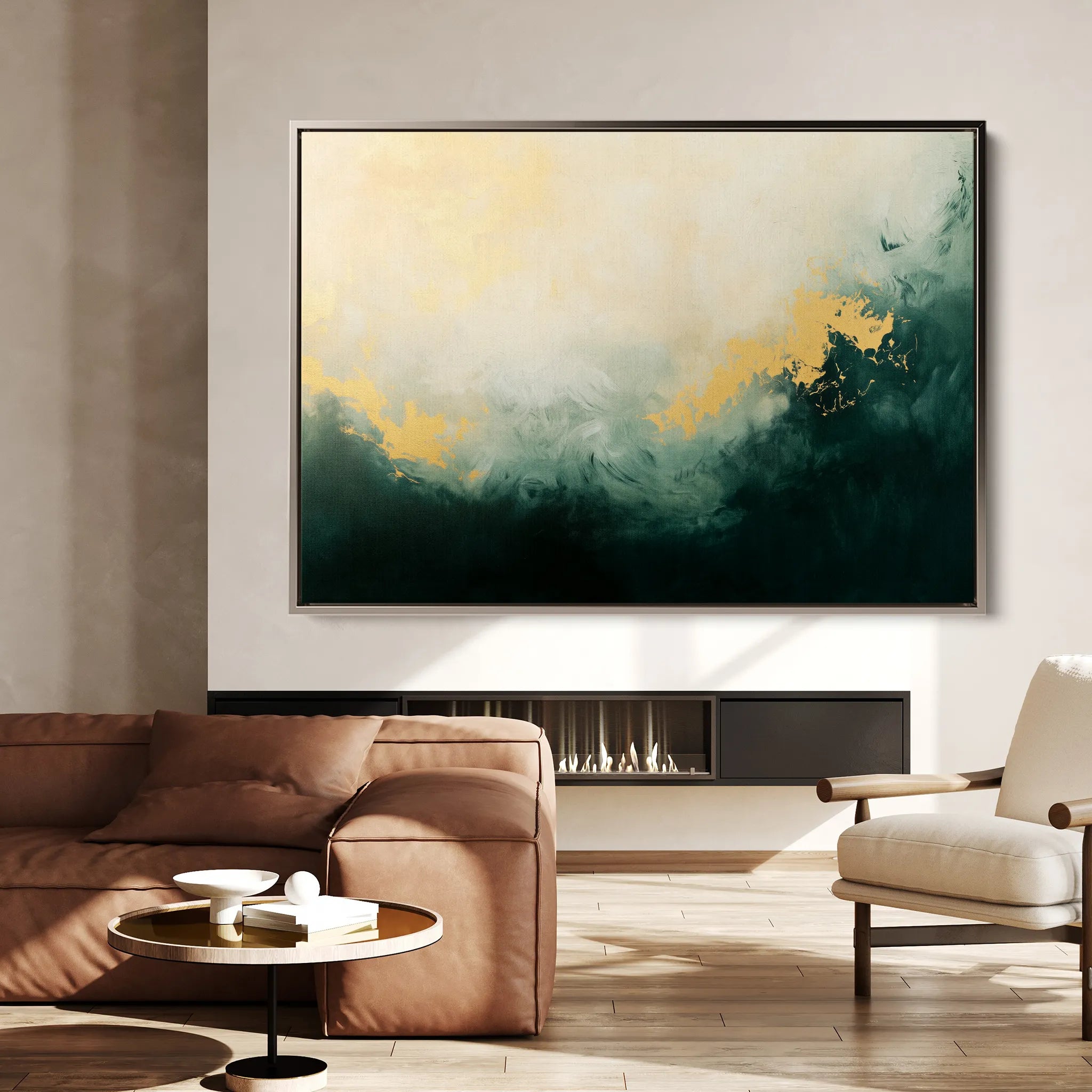 Abstract 370 Canvas Art 60 x 40 cm / Black