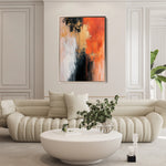 Abstract 371 Canvas Art 60 x 40 cm / Black