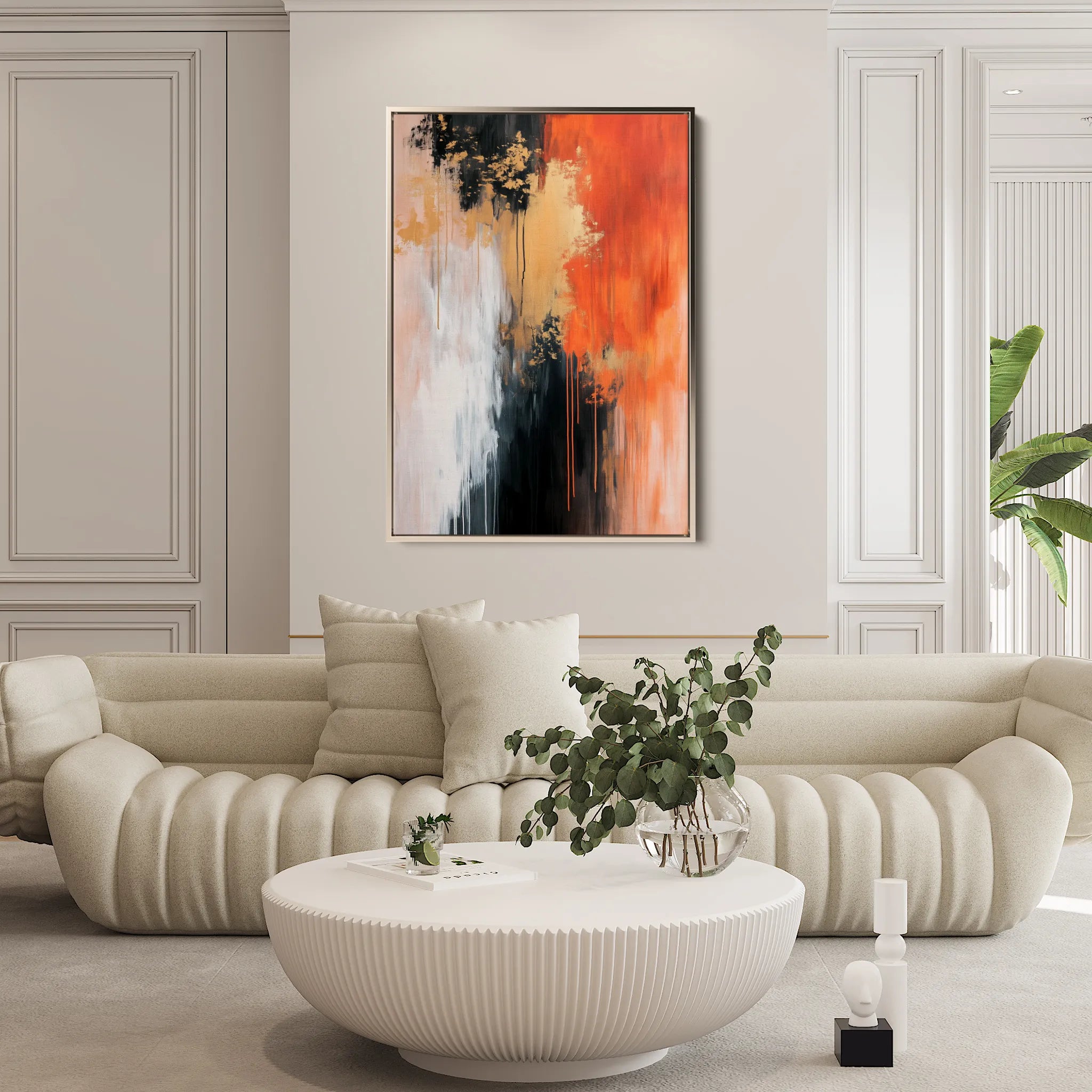 Abstract 371 Canvas Art 60 x 40 cm / Black